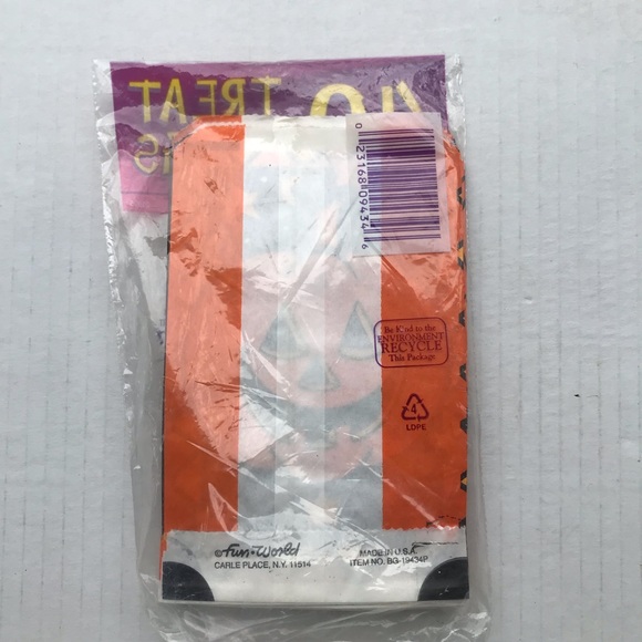 Vintage Halloween Pumpkin Trick OrTreat Bags With 4 Designs 1995 40 Trea… - Picture 2 of 3
